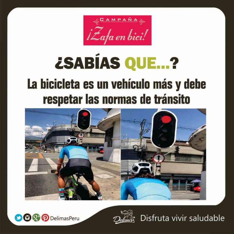 Ciclistas deben respeta las normas de tránsito Reglas que deben