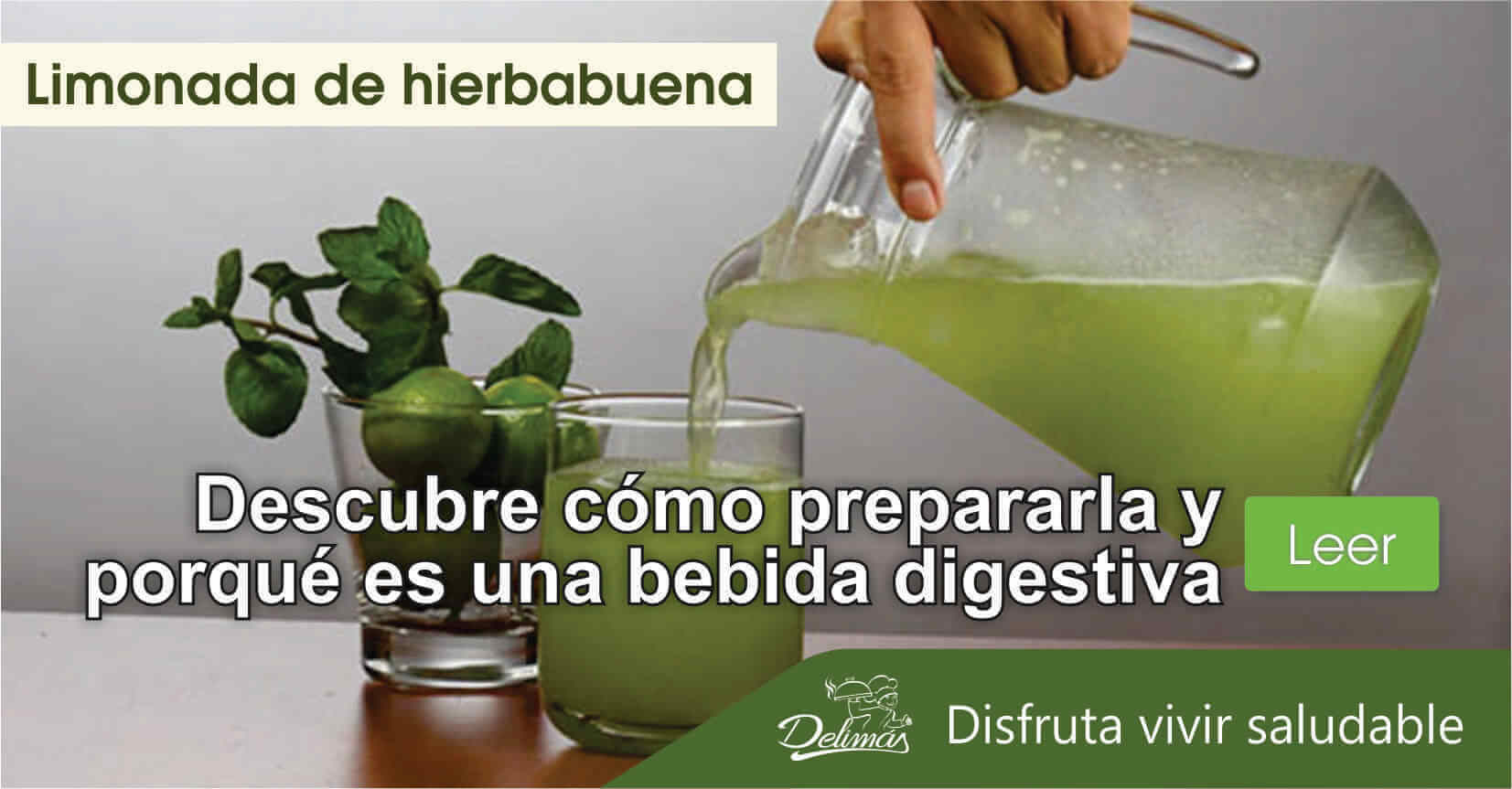 Limonada de Hierbabuena | Receta e ingredientes - Alimentación Saludable  Delimás